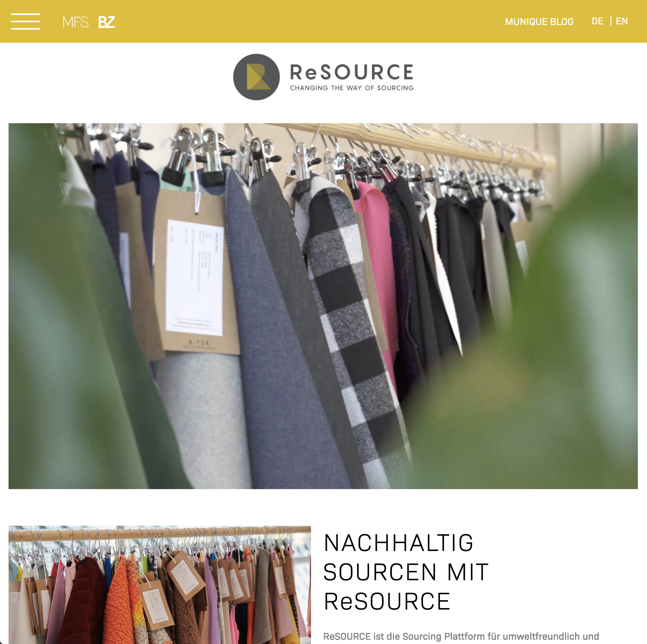 LAUNCH OF THE NEW ReSOURCE ONLINE SOURCING PLATFORM